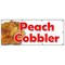 Signmission PEACH COBBLER BANNER SIGN peaches pie bakery crumble crust filling B-96 Peach Cobbler - alternate 1